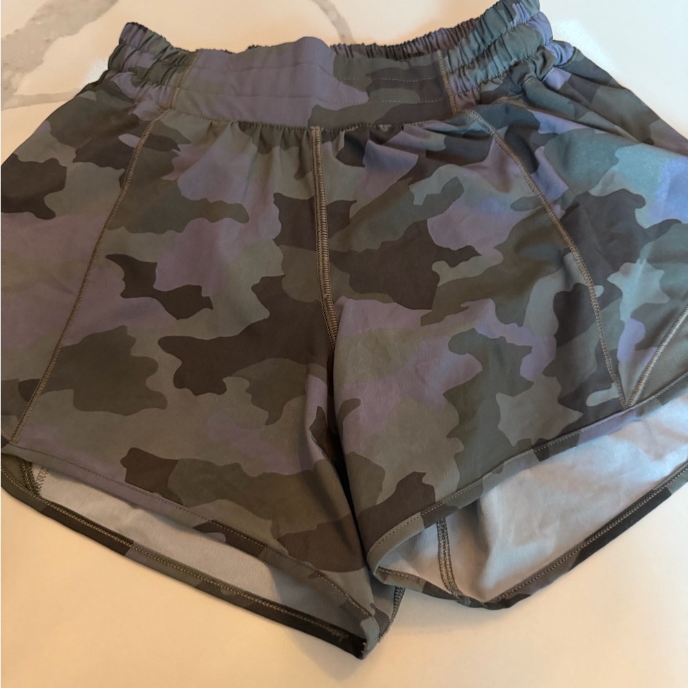 lululemon athletica Camo Athletic Shorts - Green and Purple